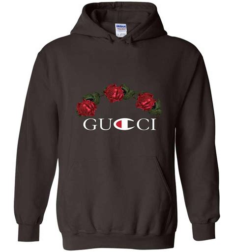 gucci red sweatshirt with hood|Gucci champion collab hoodie.